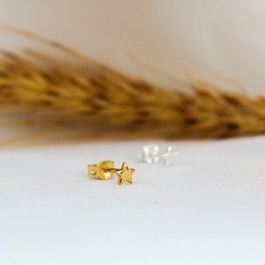 COPY - 14k gold plated sterling silver star studs